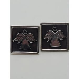 Vintage Carol Henry Signed Angel Sterling Silver Earrings